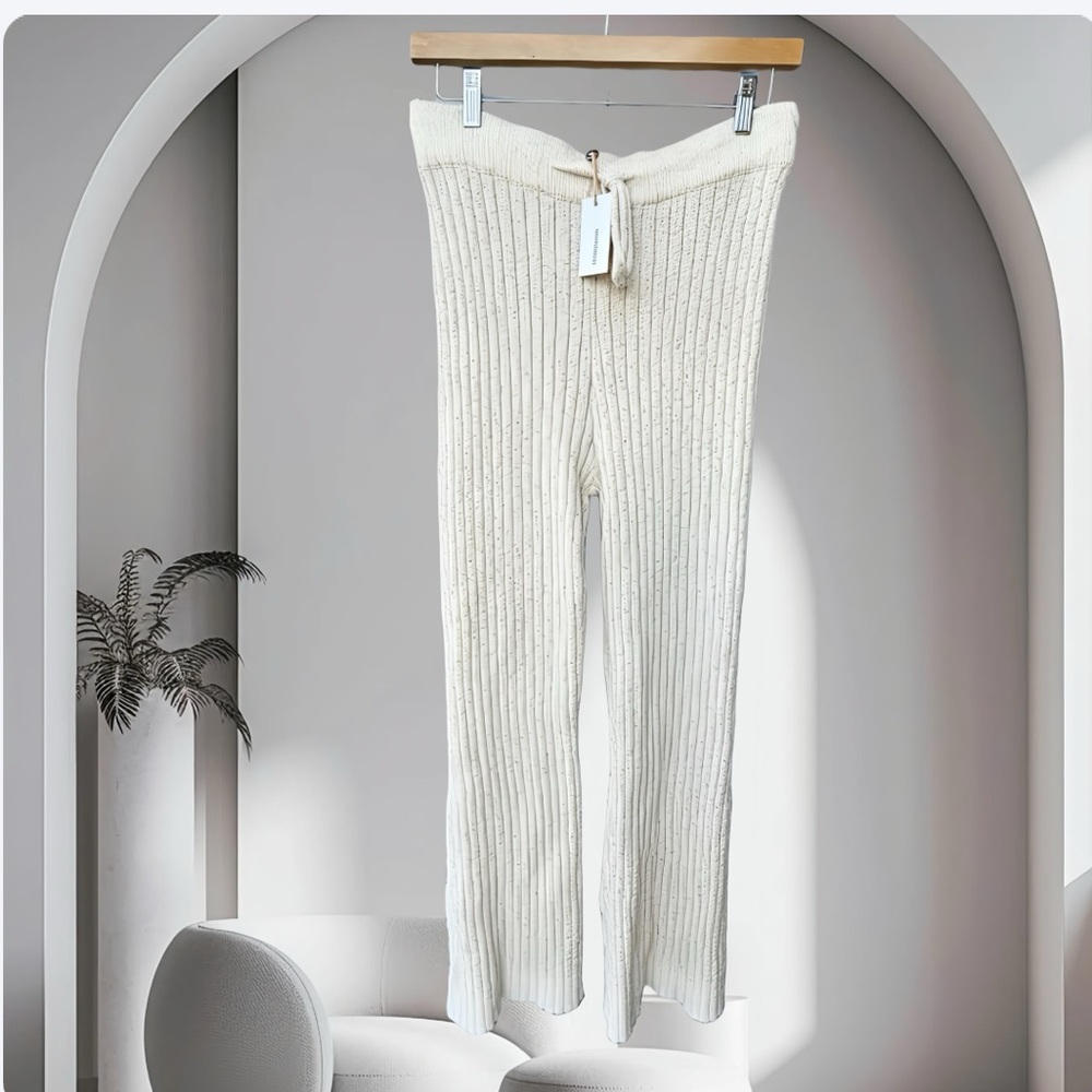 NWT Heartloom Speckled Knit Pants oatmeal SZ L - Picture 3 of 15